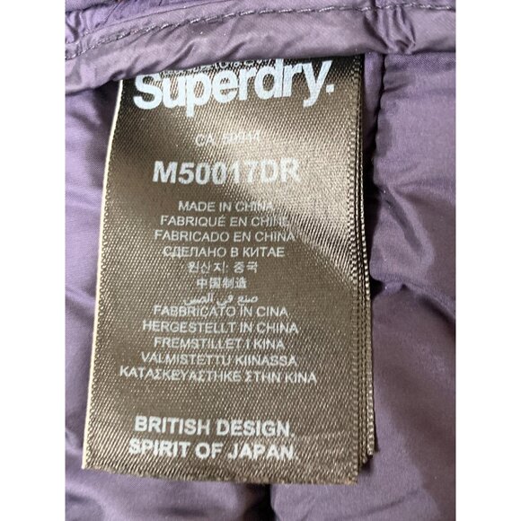 Superdry Mens Wave Quilt Red Puffer Jacket L RD10388 Fitted GUC - Picture 4 of 16